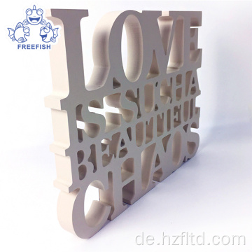 Lasergeschnittenes Holz 3D Buchstabenschild